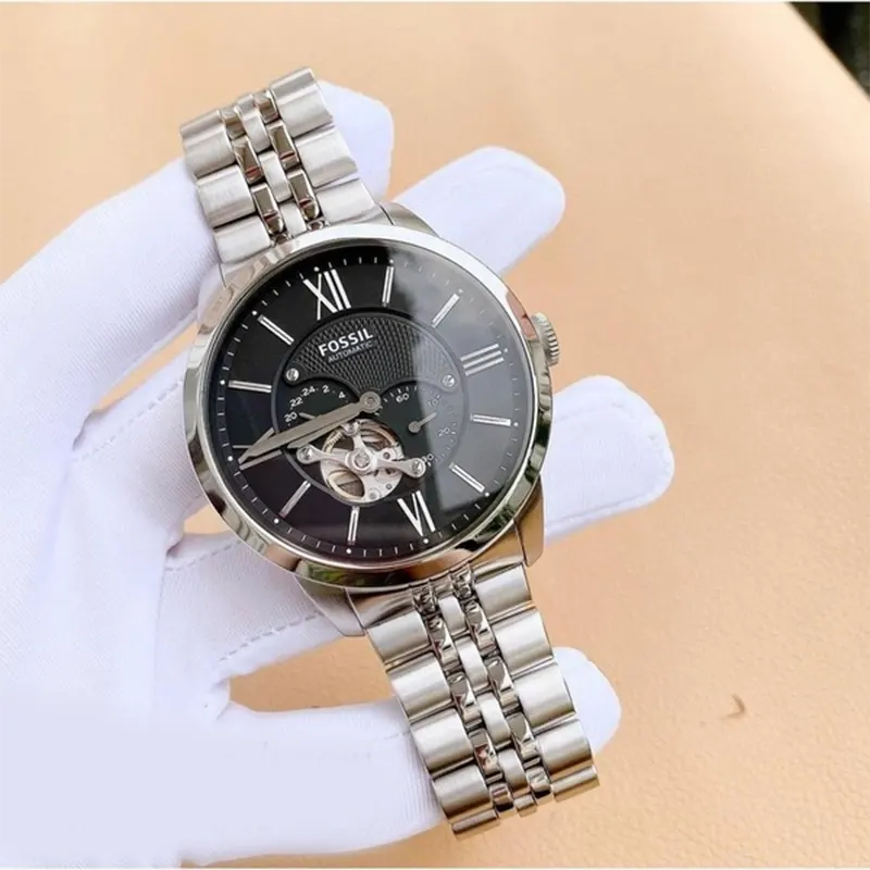 Fossil Townsman Automatic Black Dial Men's Watch- ME3107